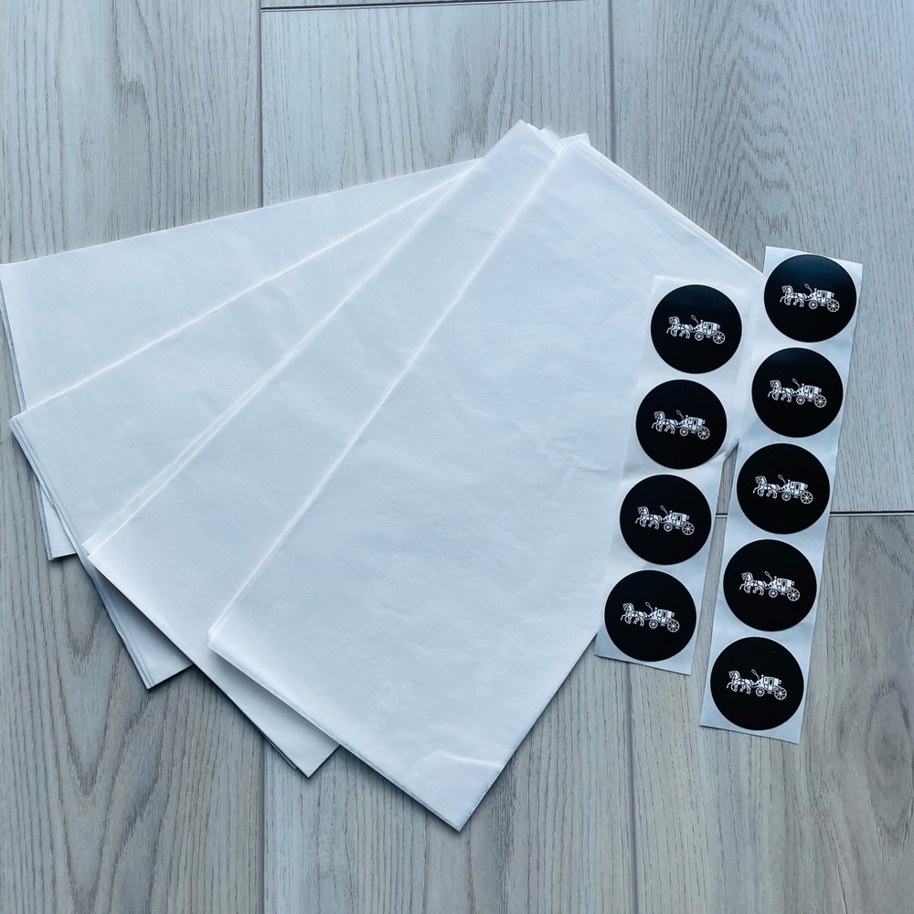 COACH Gift Wrap Tissue Paper + Sticker Set
